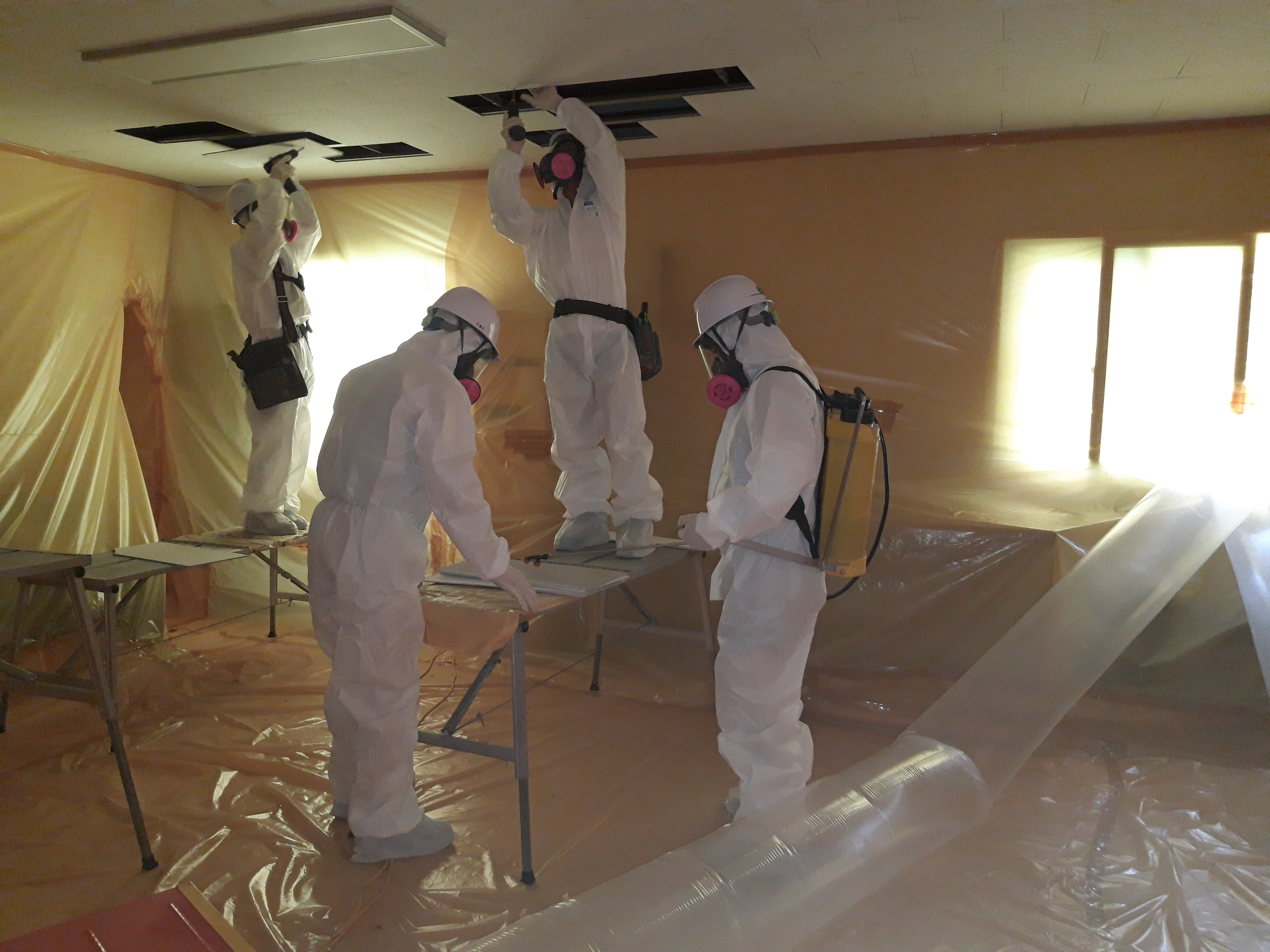 습식작업 및 텍스해체